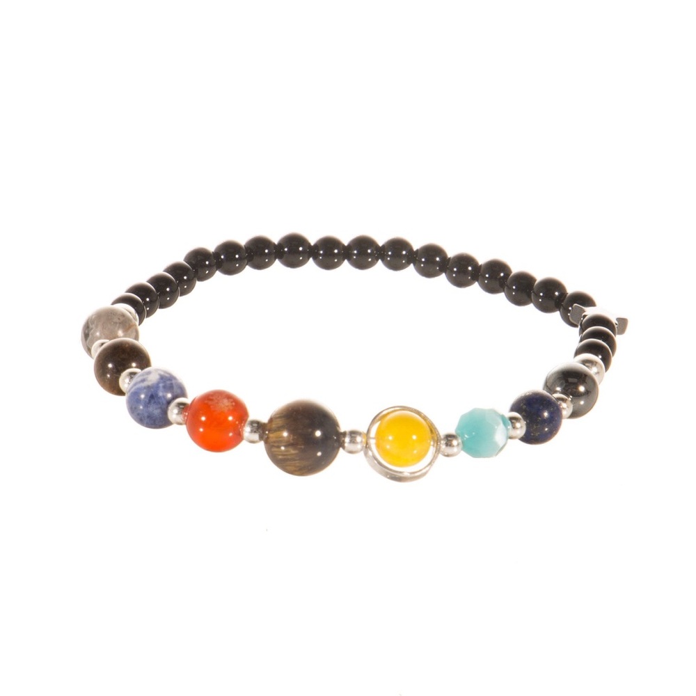 NEW - Planets bracelet with silver links  .925 Mexican plata from Taxco